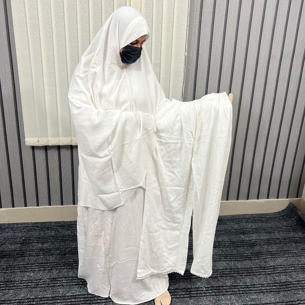 Women Ihram Borka+Hijab+Plazo - Image 2