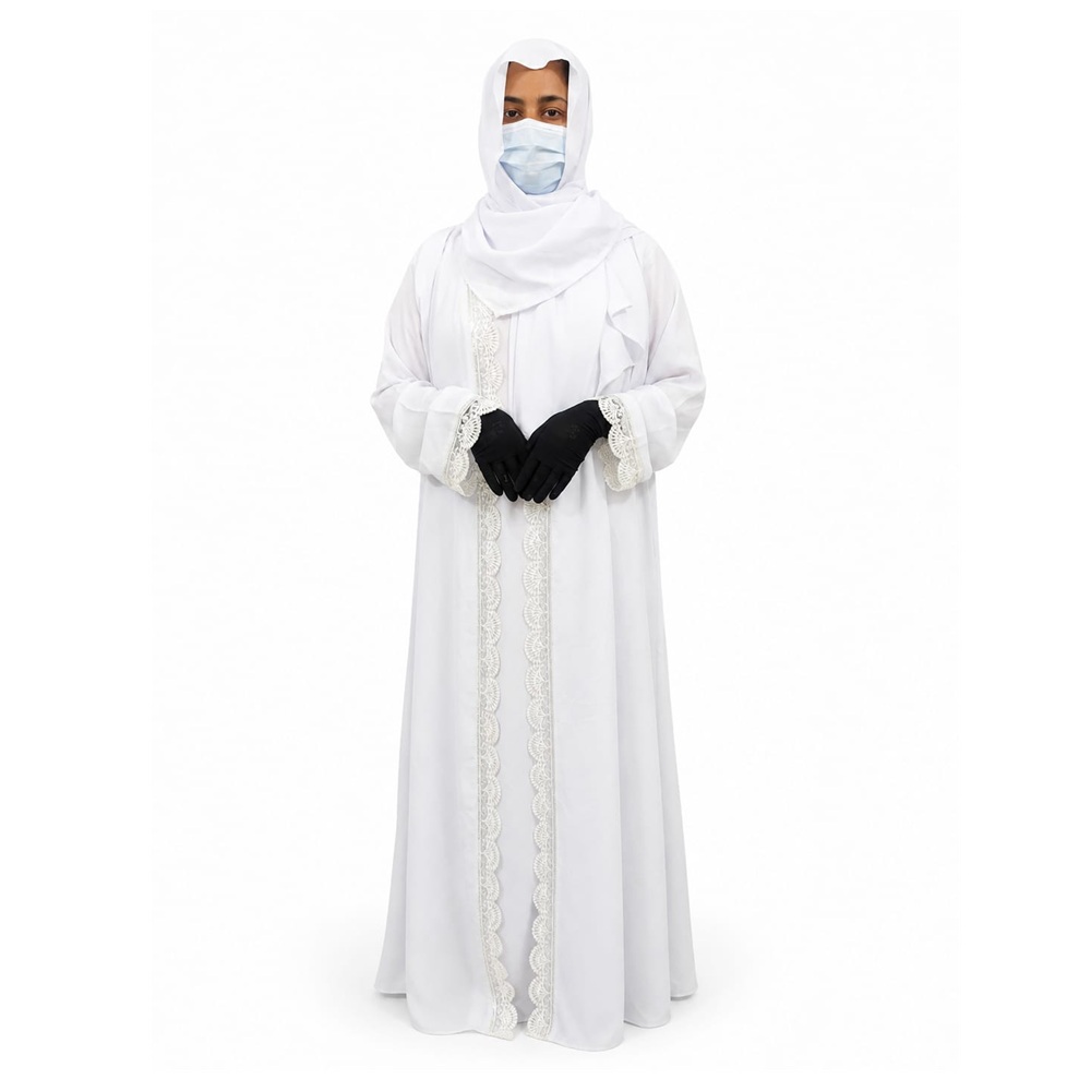 White 2 Part Abaya Set